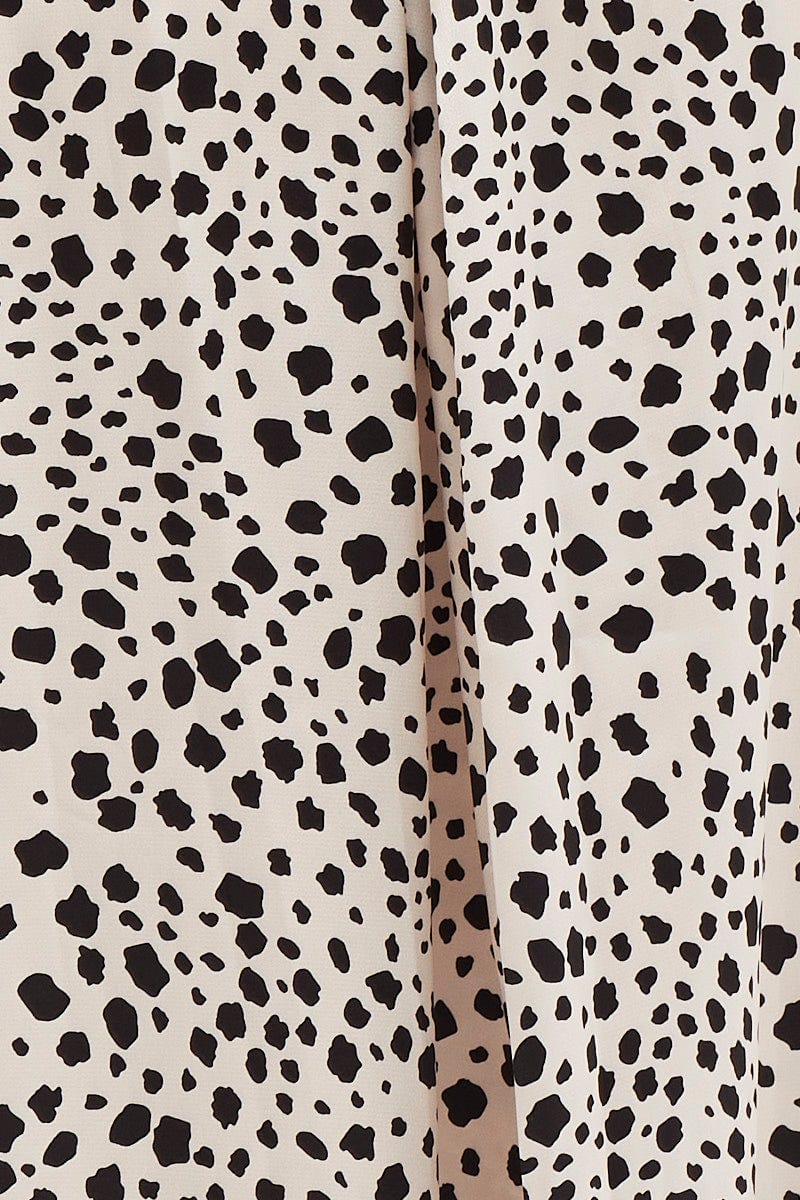 Geo Print Midi Satin Skirt