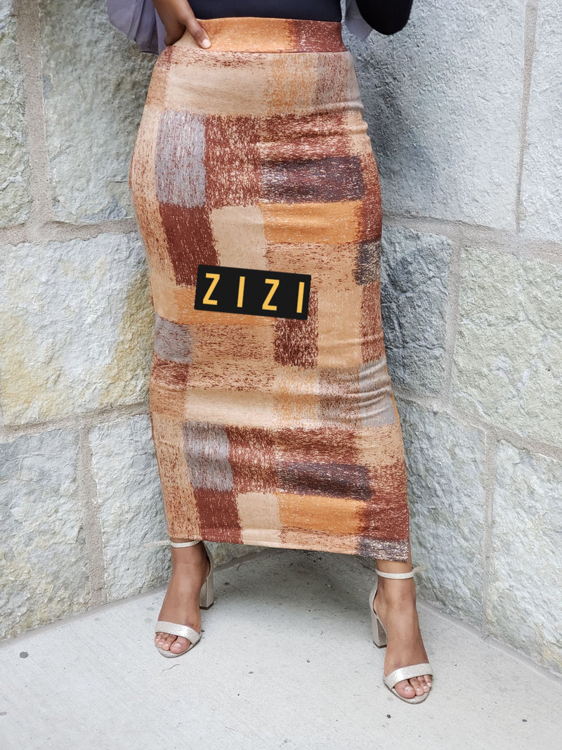 Patchwork Print Skirt