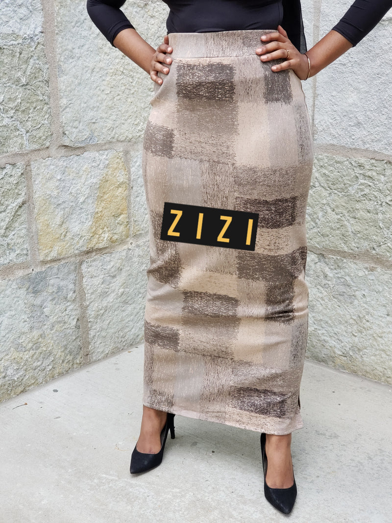 Patchwork Print Skirt