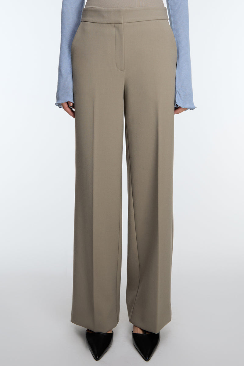SKIRT-OVERLAY SUITING TROUSER