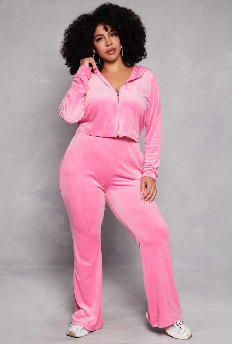 Plus Size Iris Velour Hooded Sweatshirt