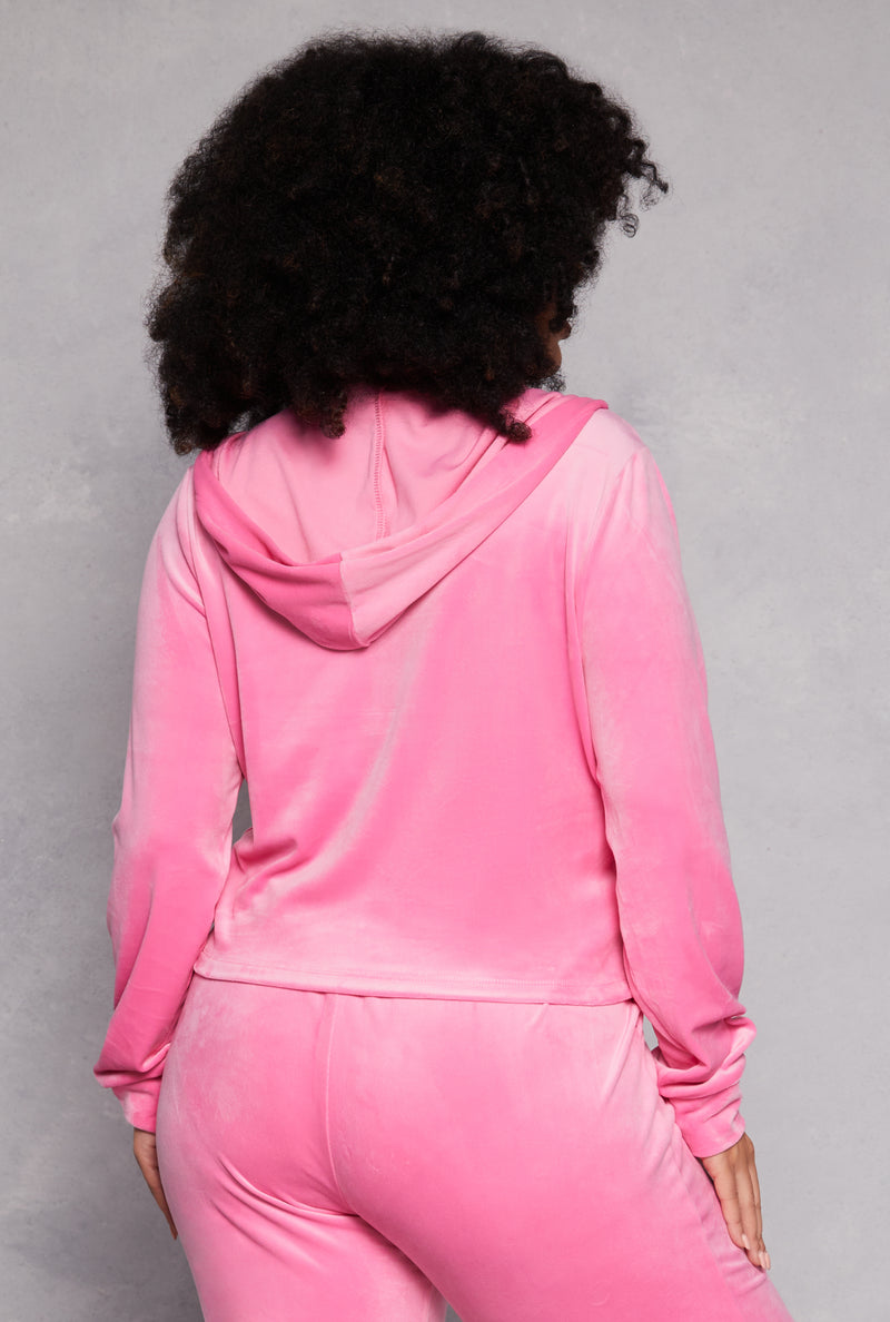 Plus Size Iris Velour Hooded Sweatshirt