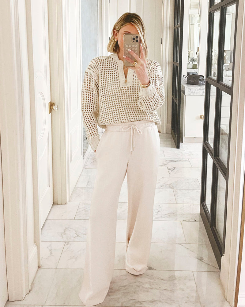 Splendid x @Cellajaneblog Rib Scuba Wide Leg Pant