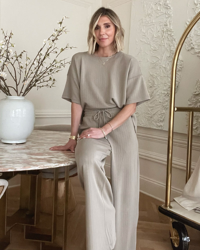 Splendid x @Cellajaneblog Rib Scuba Wide Leg Pant