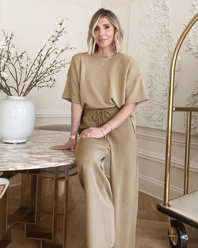Splendid x @Cellajaneblog Rib Scuba Wide Leg Pant