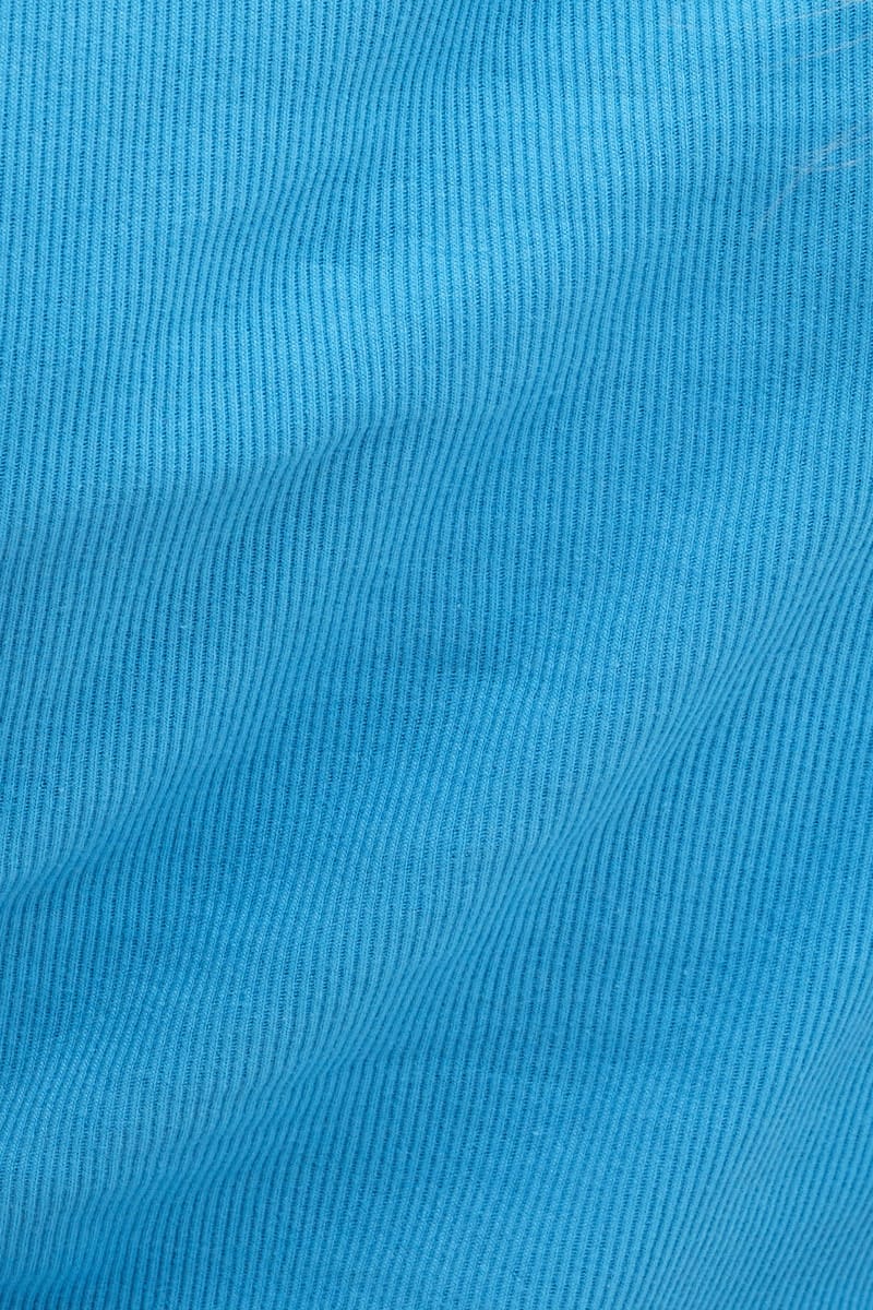 Blue T Shirt Short Sleeve Crew Neck