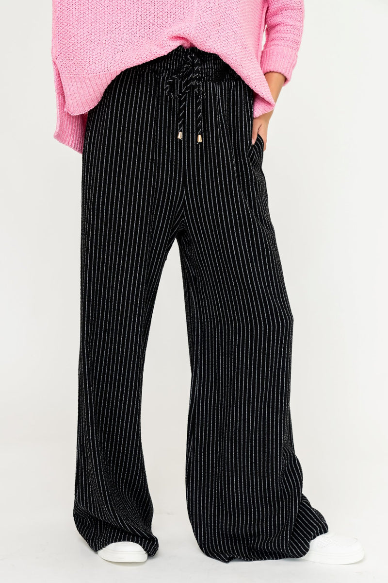 Maxwell Pant in Black Stripe - FINAL SALE