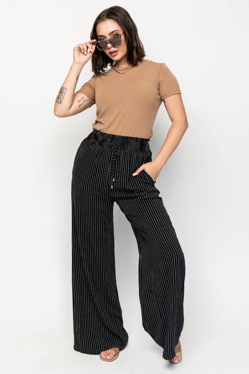 Maxwell Pant in Black Stripe - FINAL SALE