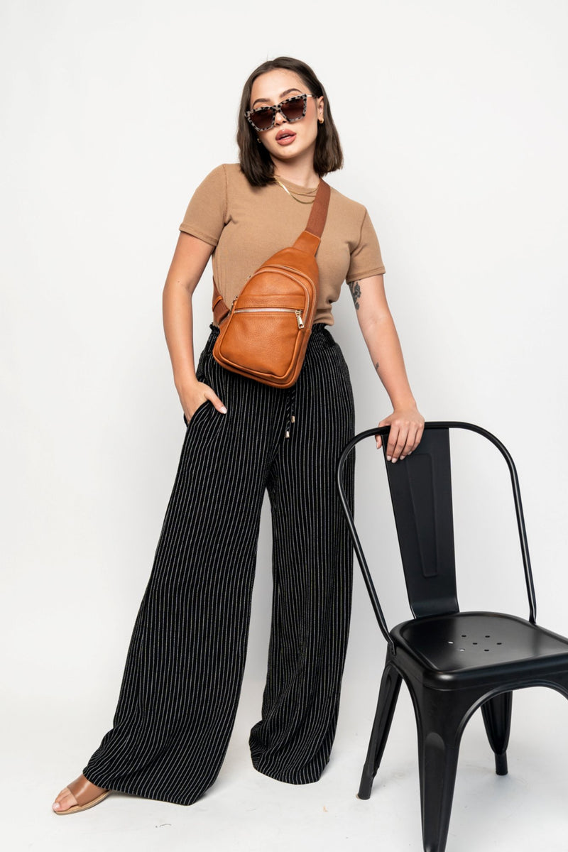 Maxwell Pant in Black Stripe - FINAL SALE