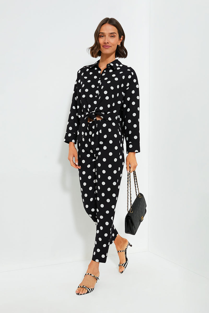 Black Polka Dot Elodie Pants
