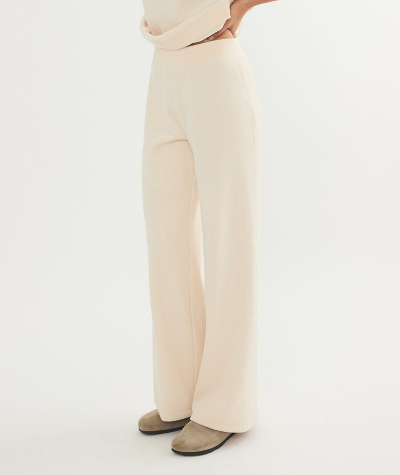 Cord Velour Wide Leg Pant