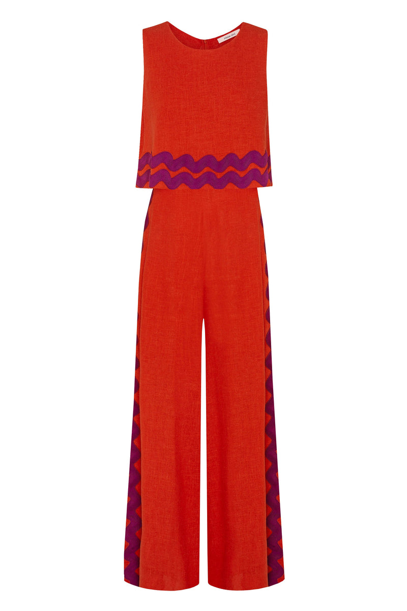Charlie Jumpsuit In Rhubarb Ric Rac