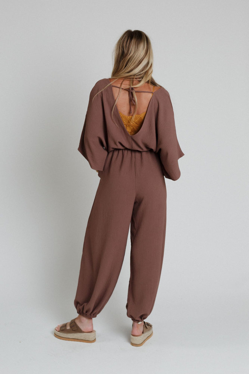 The Nest New Love Relaxed Drawstring Jumpsuit - Mocha