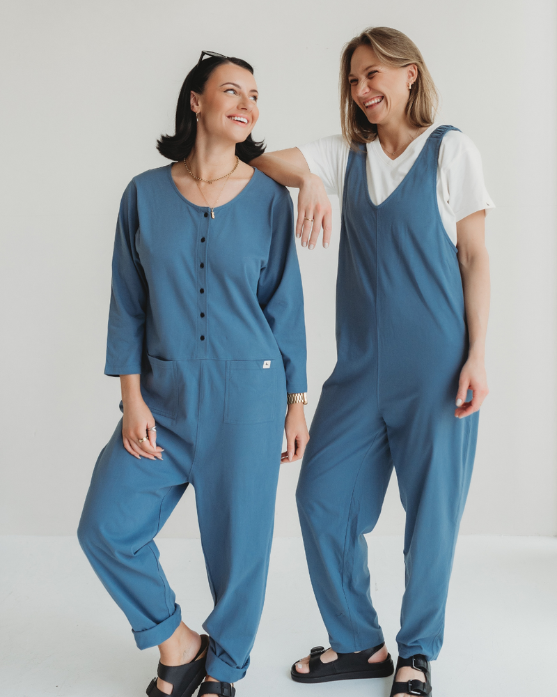 Mila Blue Long Sleeve Jumpsuit