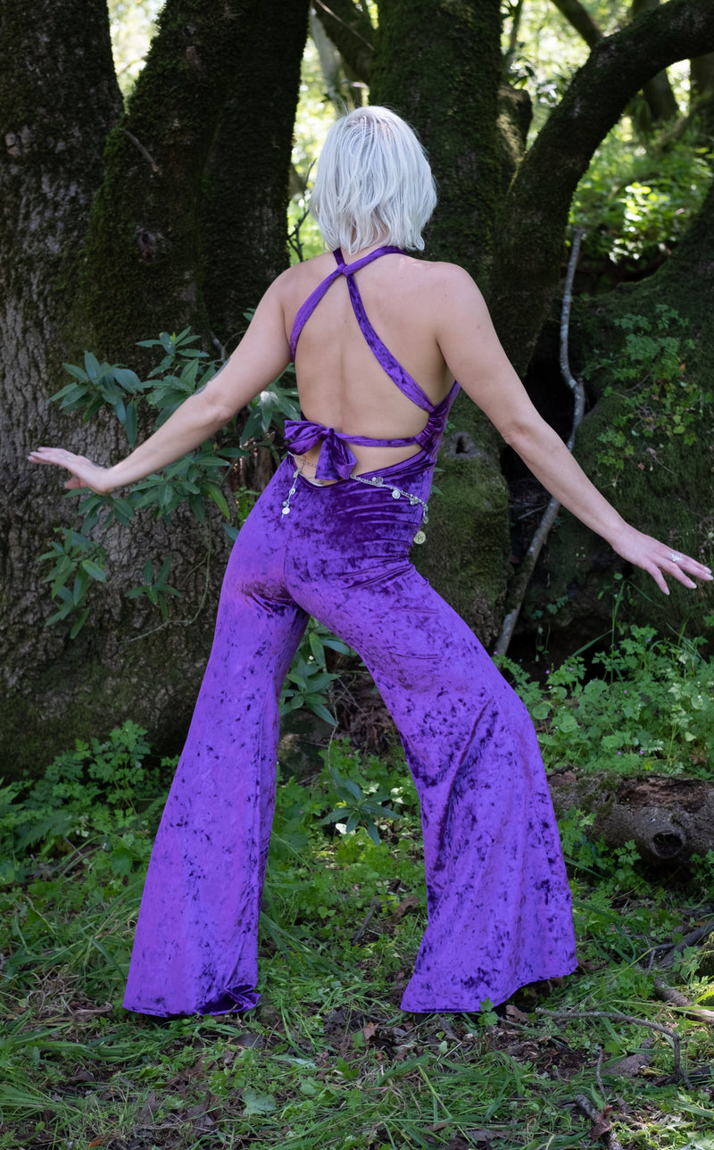Crush Velvet Tigra Jumpsuit