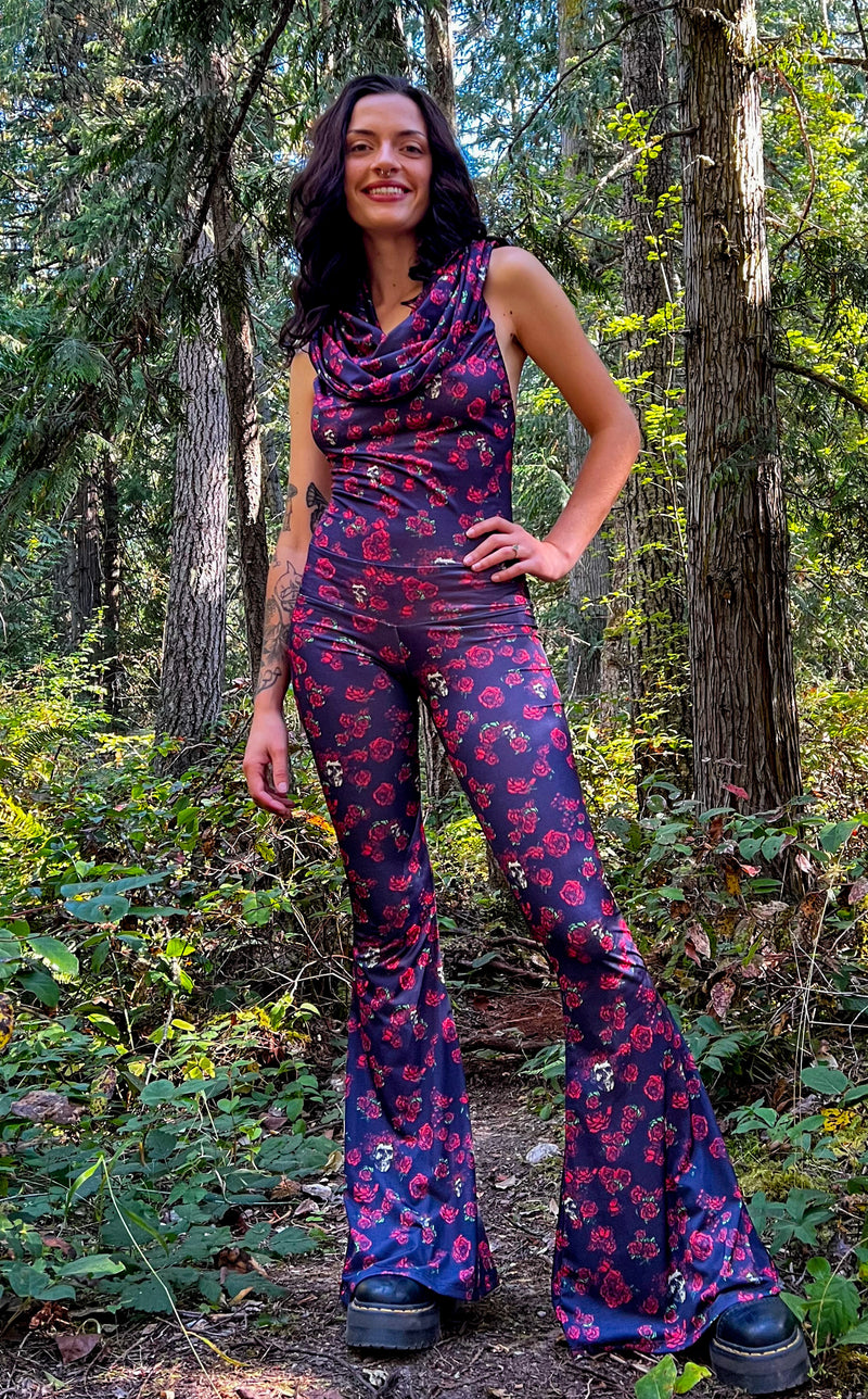 Skull & Roses Firebird Slim Bell Onesie