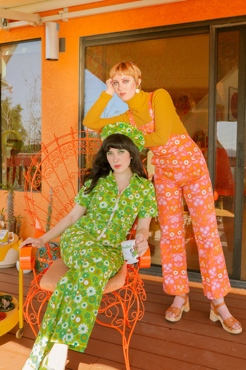 Green Daisy Jumpsuit - size: S
