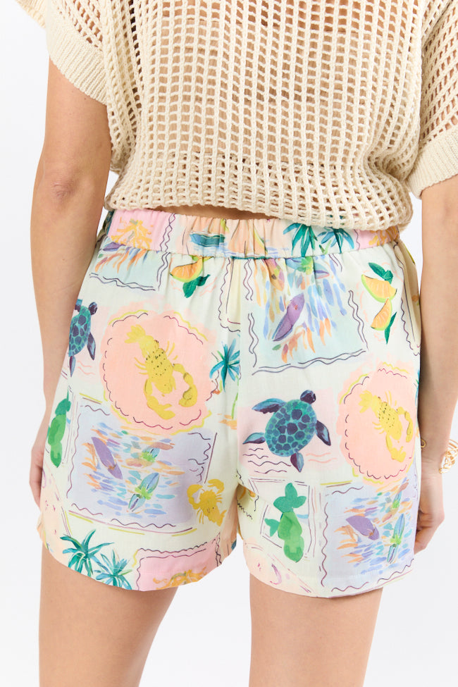 Iconic Tropical Vacation Printed Shorts