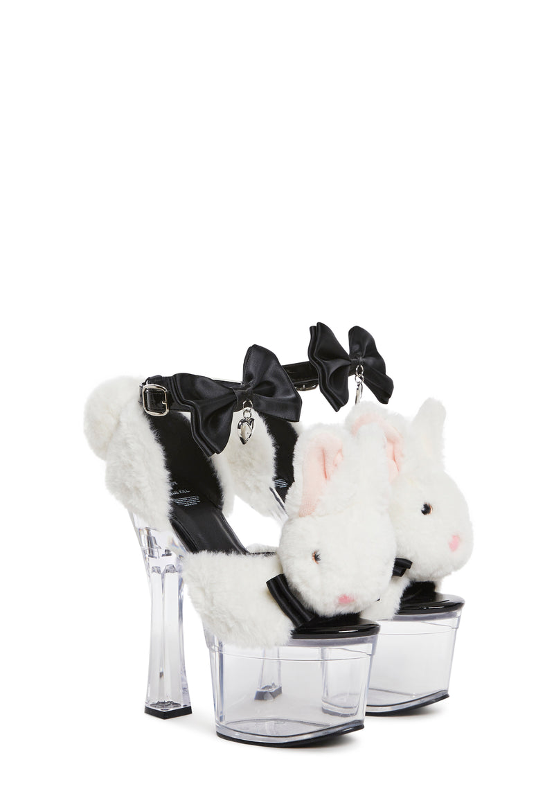 Plush Paws Platform Heels - Playboy Bunny