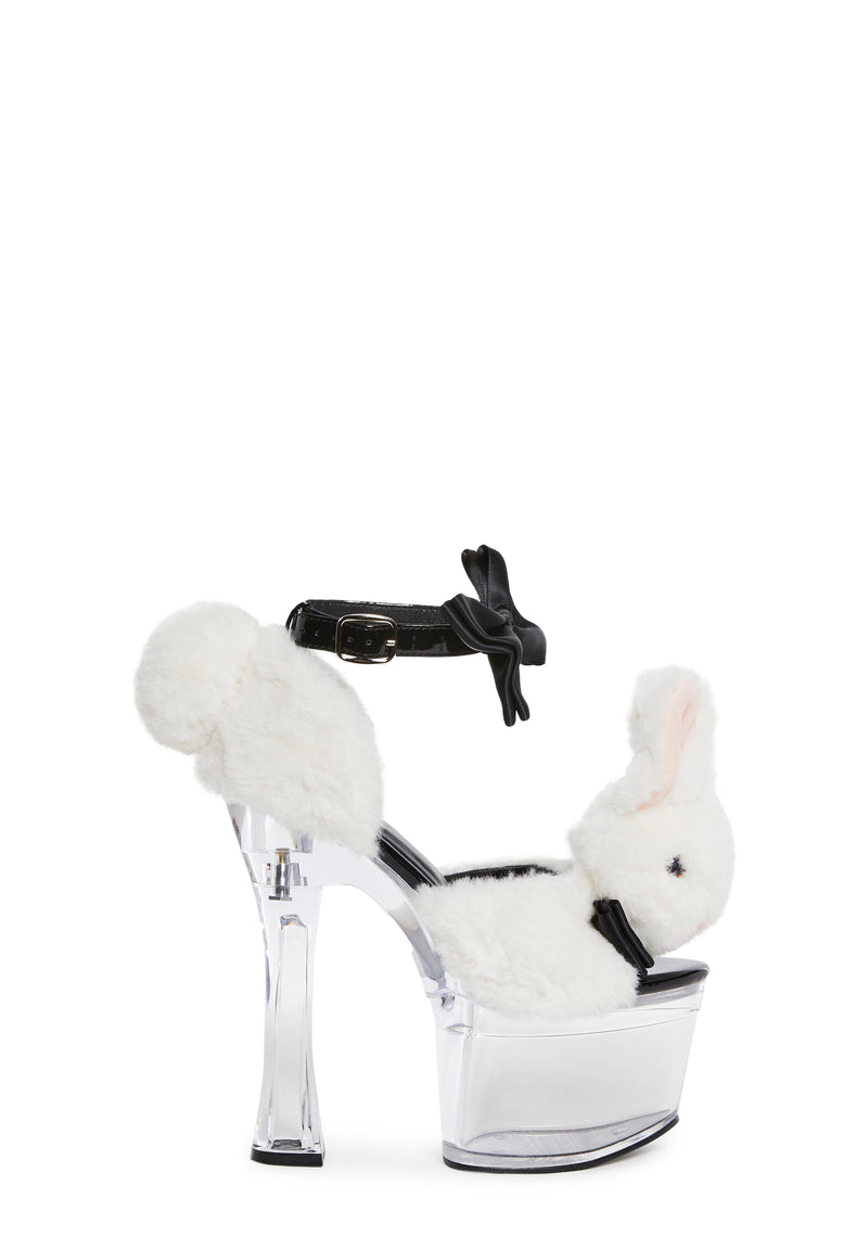Plush Paws Platform Heels - Playboy Bunny