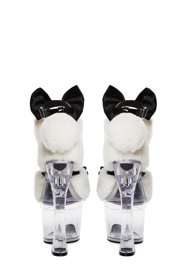 Plush Paws Platform Heels - Playboy Bunny