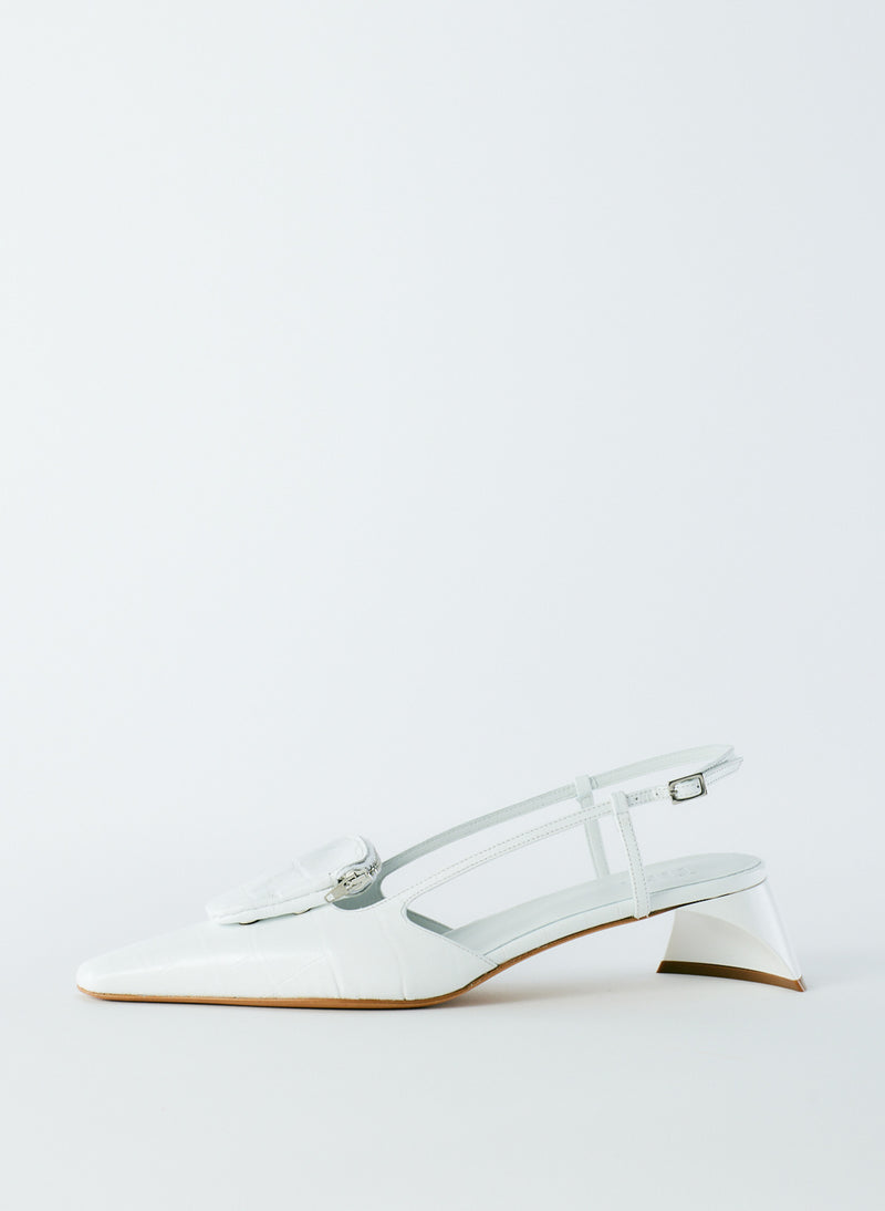 Croc Print Victor Slingback