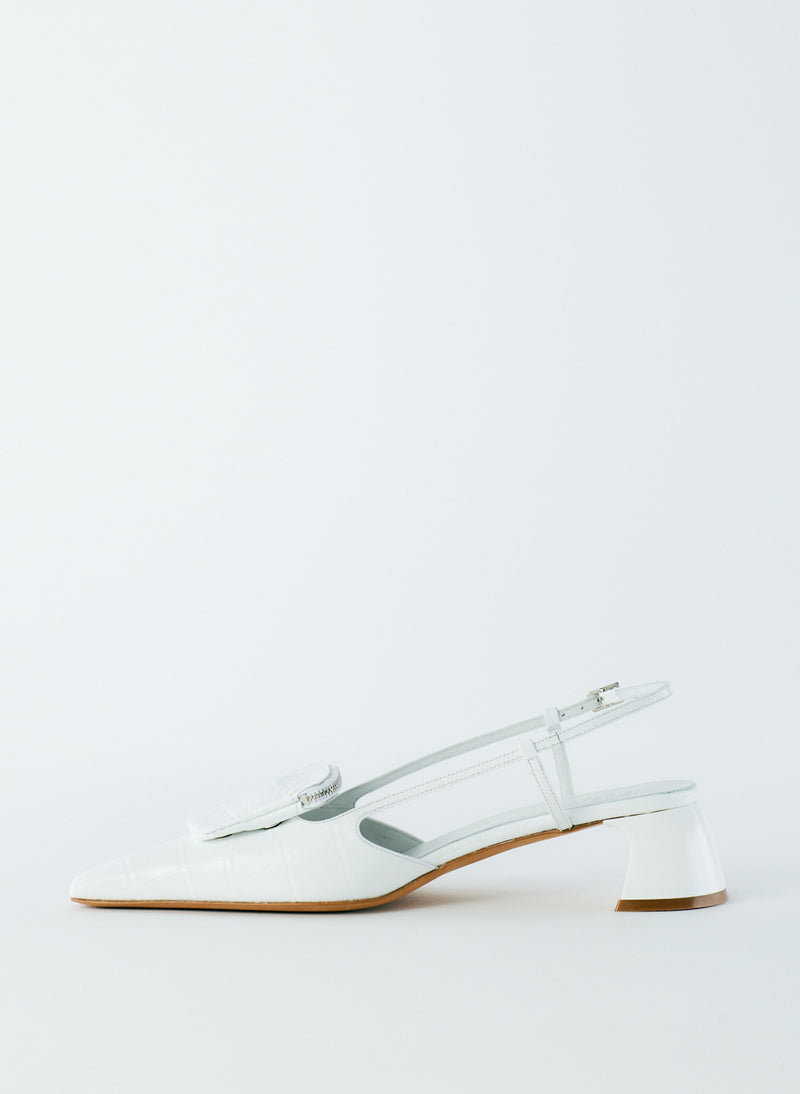 Croc Print Victor Slingback