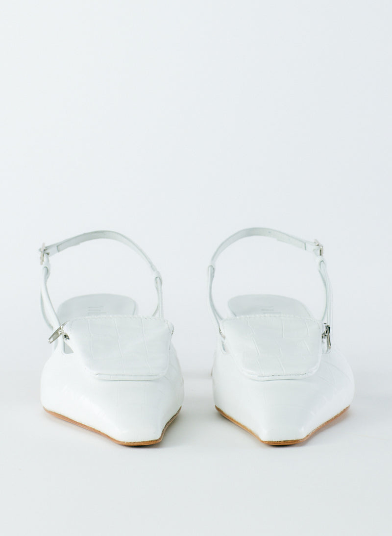 Croc Print Victor Slingback
