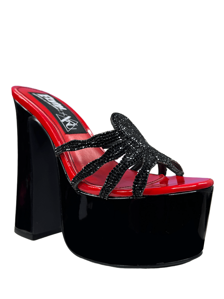 ELVIRA SPIDER PUMP - BLACK/RED