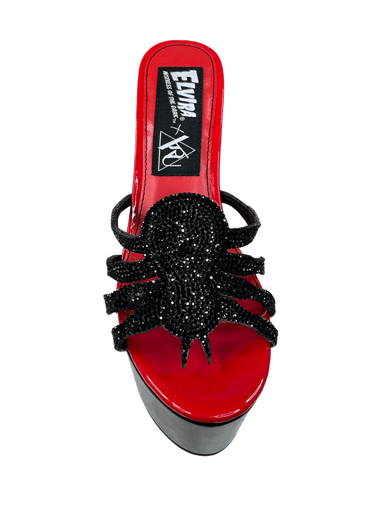 ELVIRA SPIDER PUMP - BLACK/RED