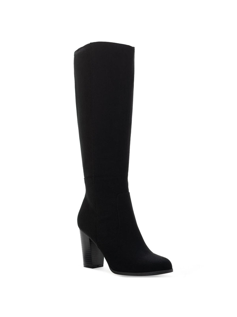 Addyy Womens Faux Suede Block Heel Knee-High Boots