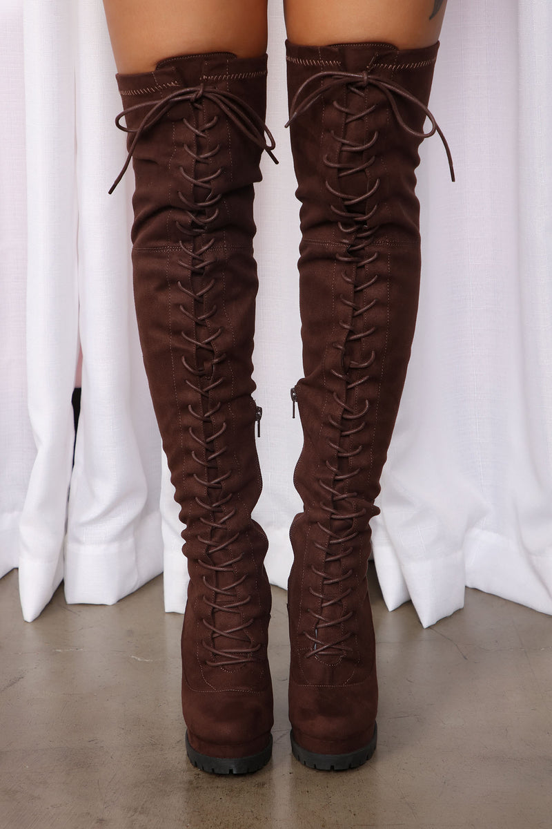 Ready Set Go Heeled Boots - Chocolate
