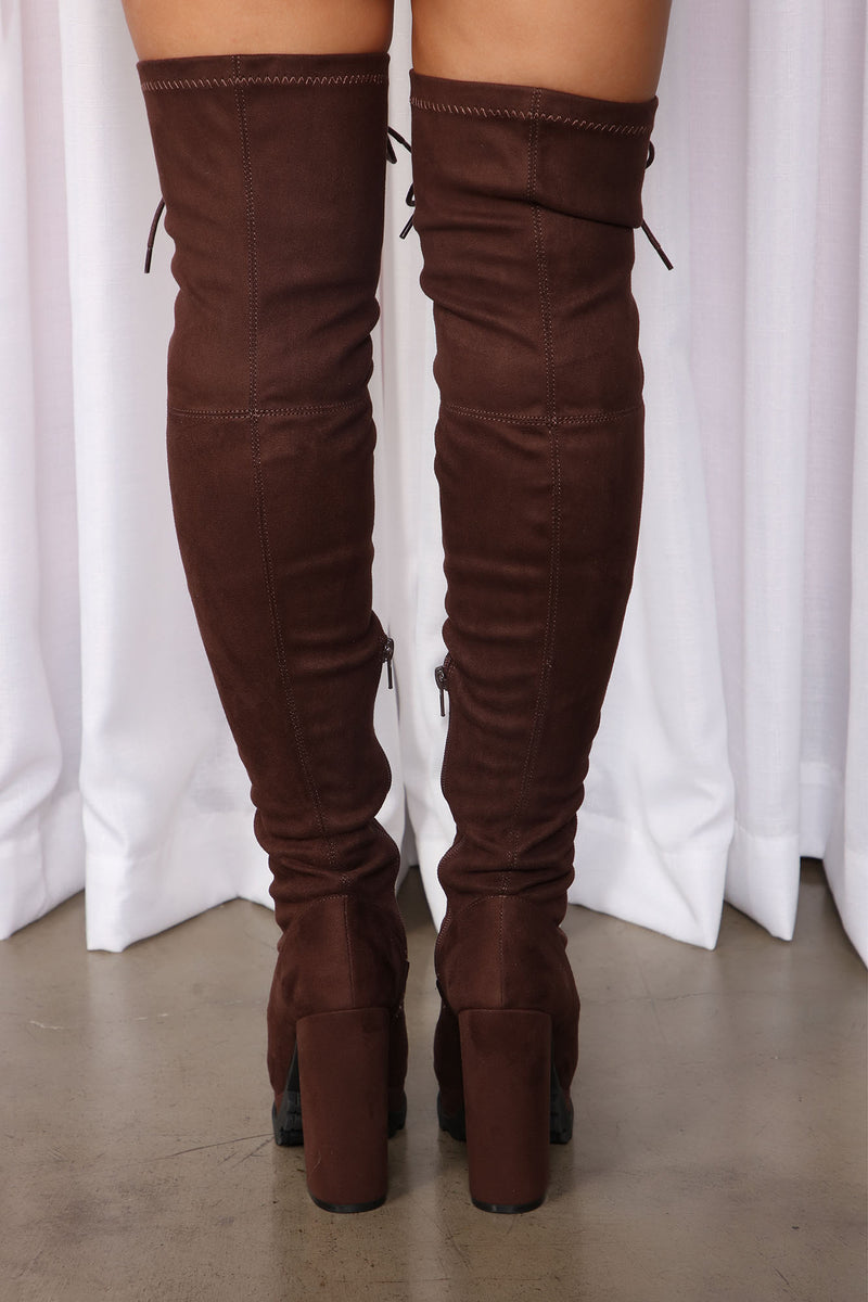 Ready Set Go Heeled Boots - Chocolate