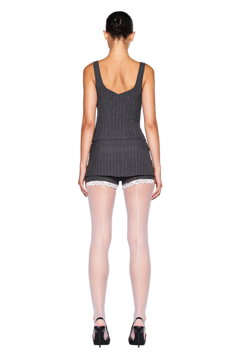 MARRION CORSET - GREY : PINSTRIPE