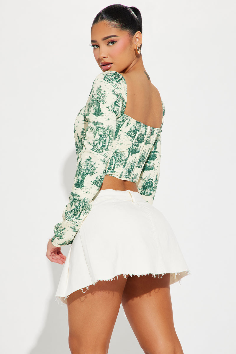 Simple Life Corset Top - Yellow/combo