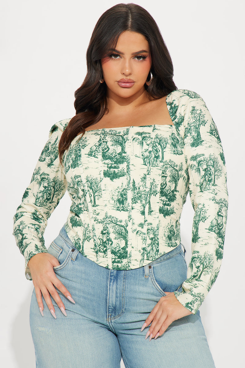 Simple Life Corset Top - Yellow/combo