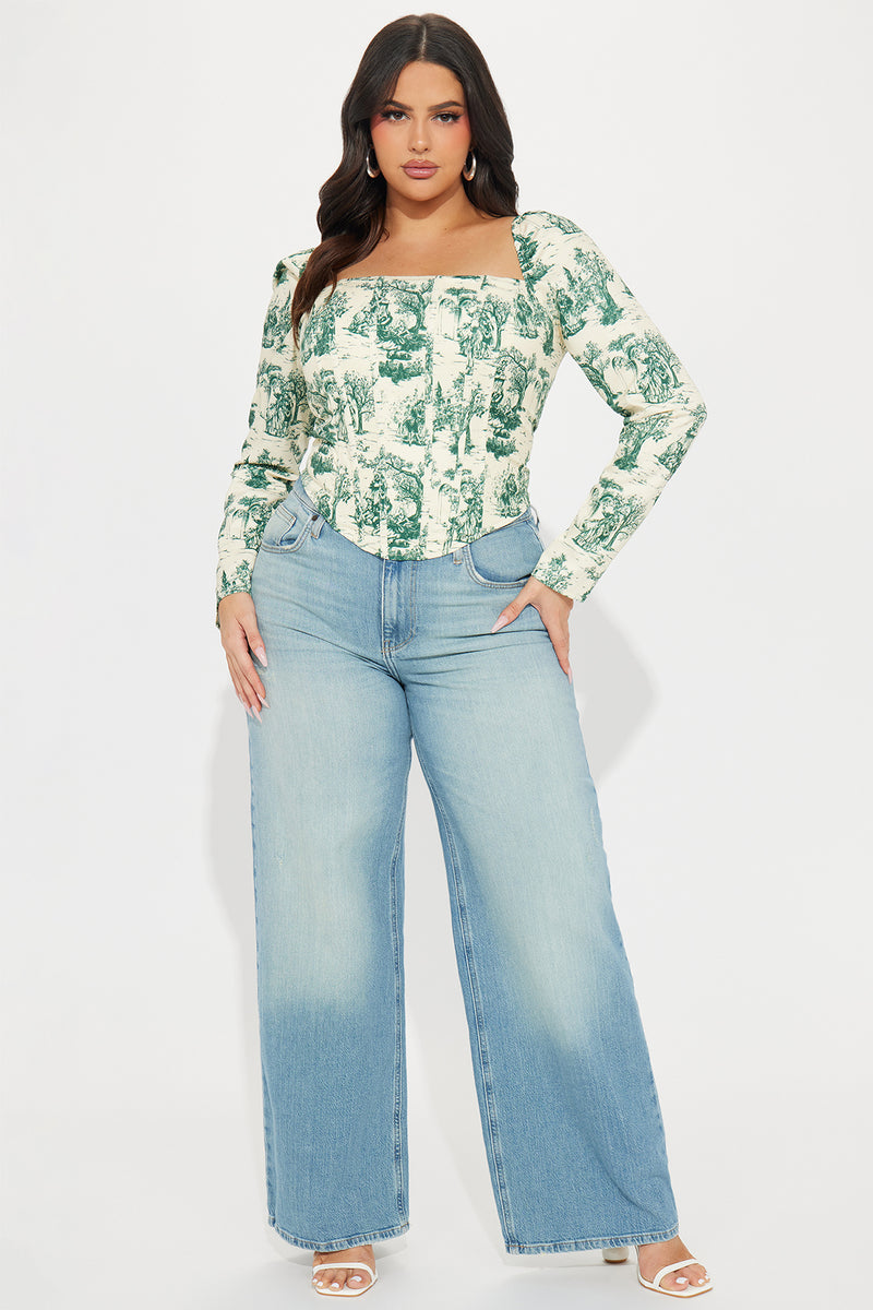 Simple Life Corset Top - Yellow/combo