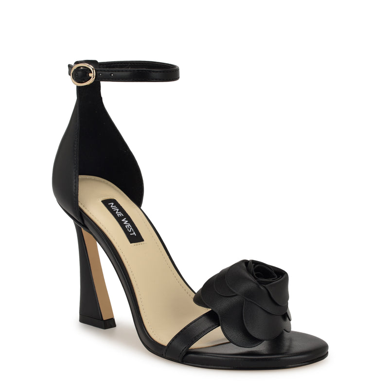 Kharm Rosette Ankle Strap Sandals