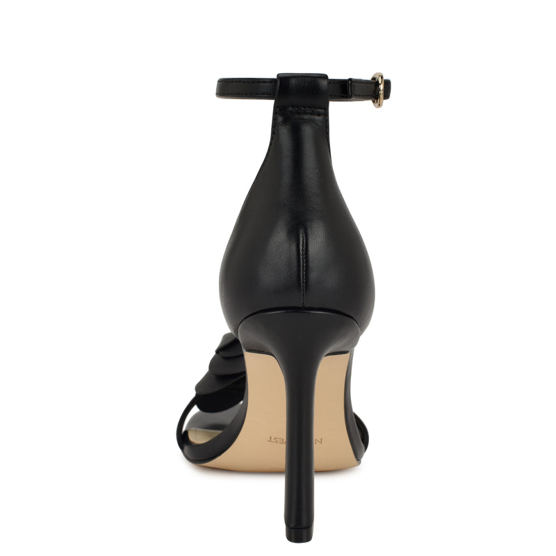 Kharm Rosette Ankle Strap Sandals