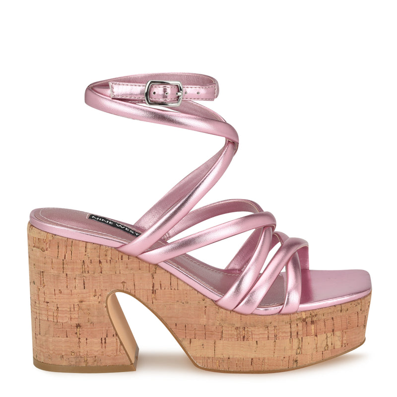 Corke Platform Wedge Strappy Sandals