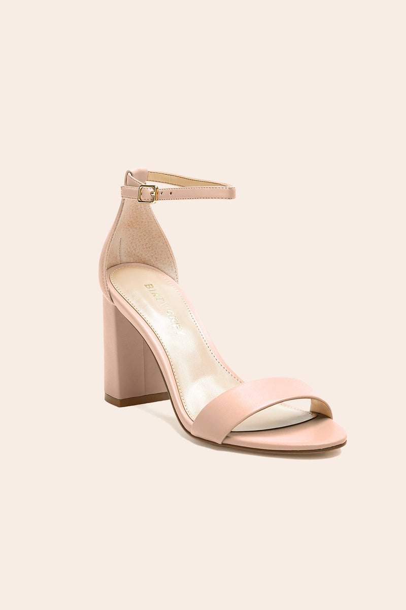 Mary High Chunky Heel - Nude Blush
