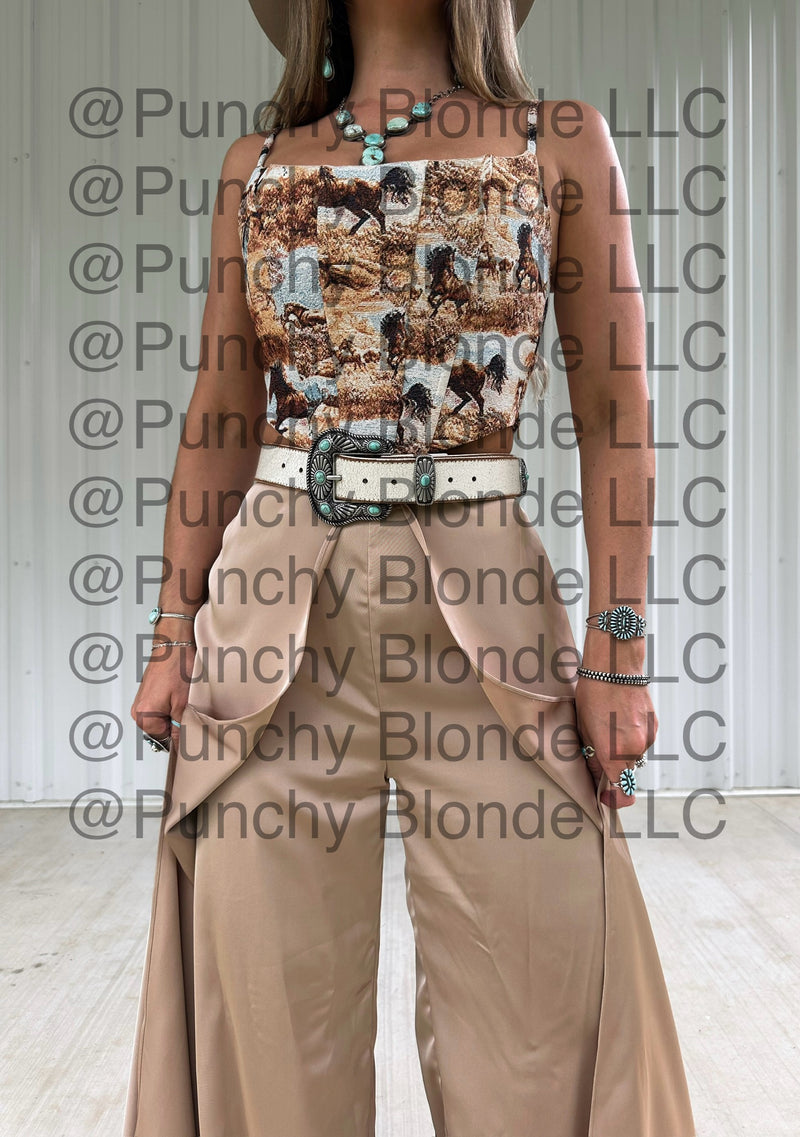 Wild Horses Corset Top