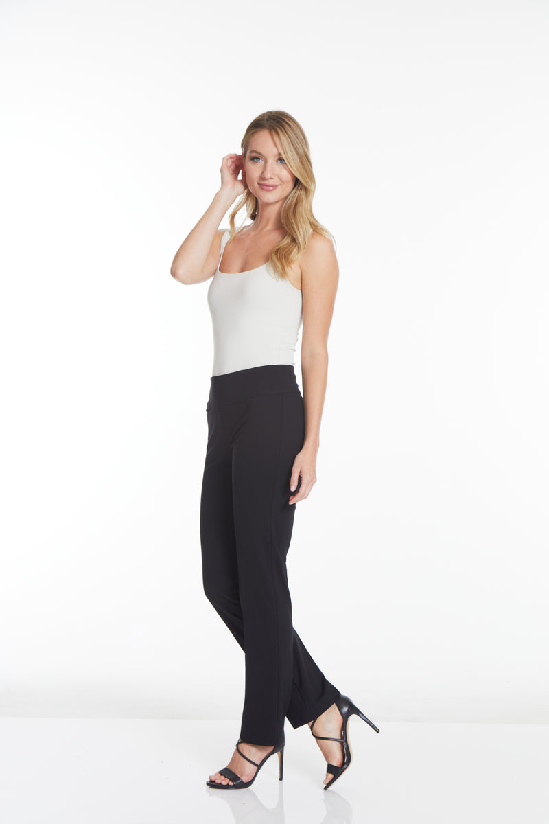 Plus Size Solid EASE-Y-Fit Knit Relaxed Pant - Black