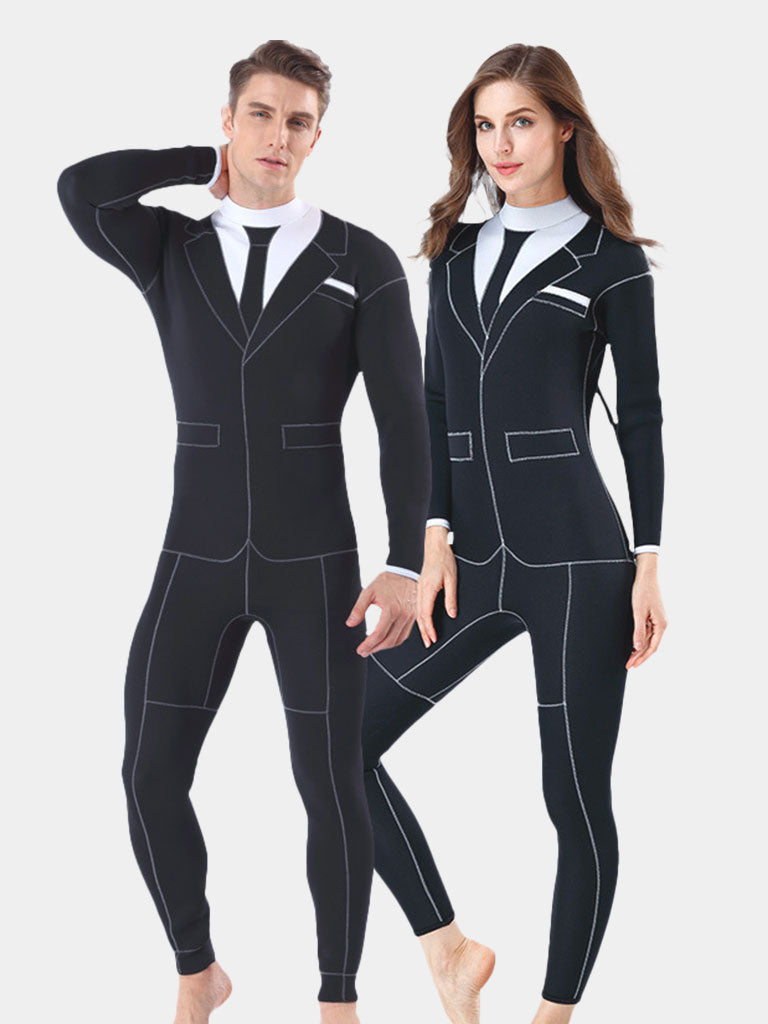 MYLEDI 3MM Tuxedo Plus Size Business Suit Full Wetsuit for Adults