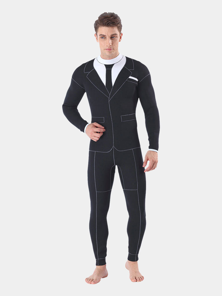 MYLEDI 3MM Tuxedo Plus Size Business Suit Full Wetsuit for Adults