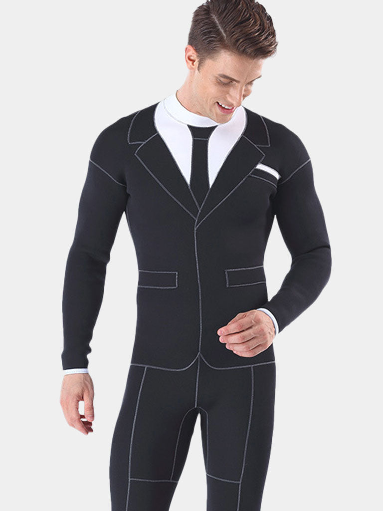 MYLEDI 3MM Tuxedo Plus Size Business Suit Full Wetsuit for Adults