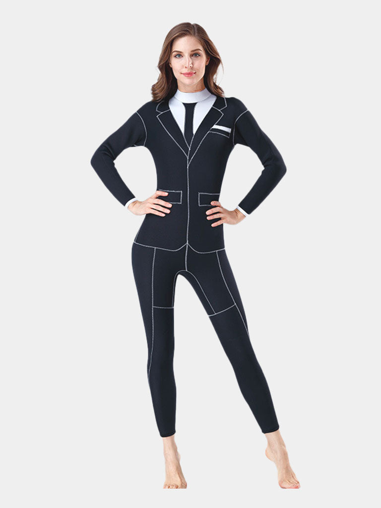 MYLEDI 3MM Tuxedo Plus Size Business Suit Full Wetsuit for Adults