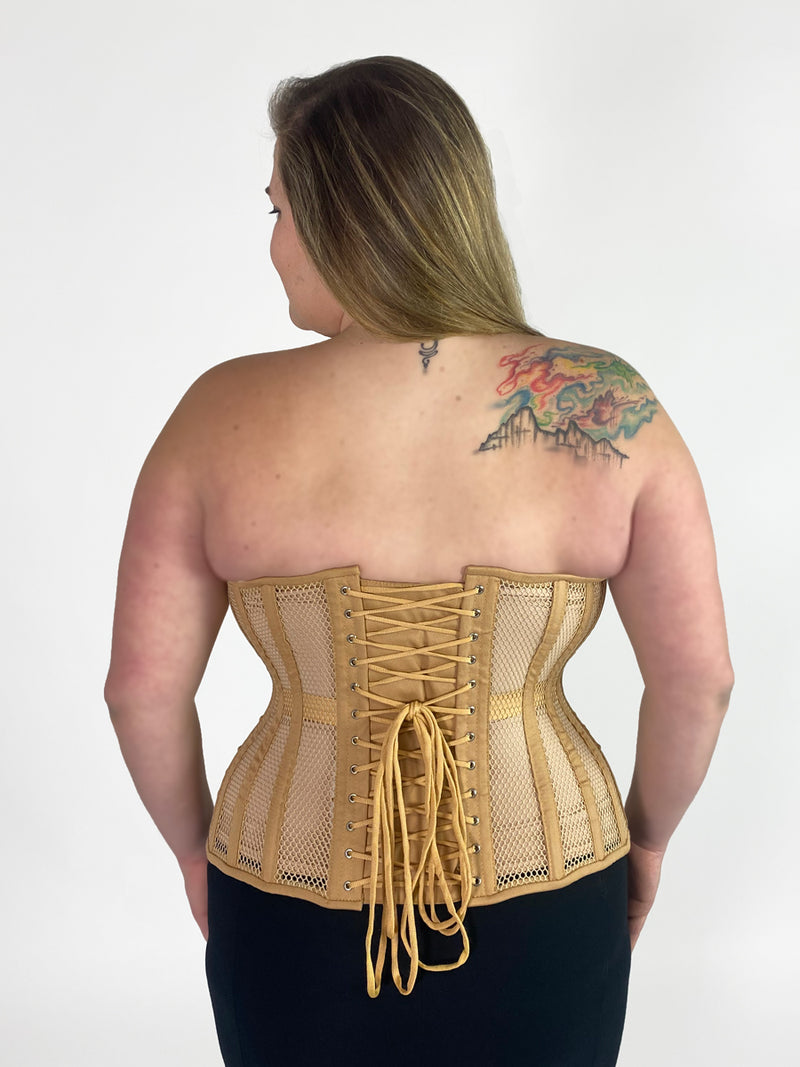 Plus Size Mesh Hourglass Curve Longline Overbust Corset : CS-511