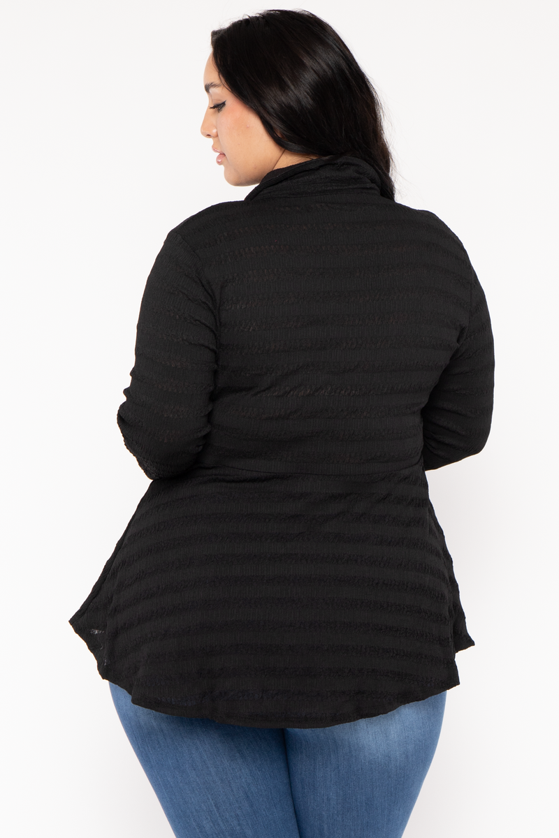 Plus Size Linda Hi -Low  Top - Black