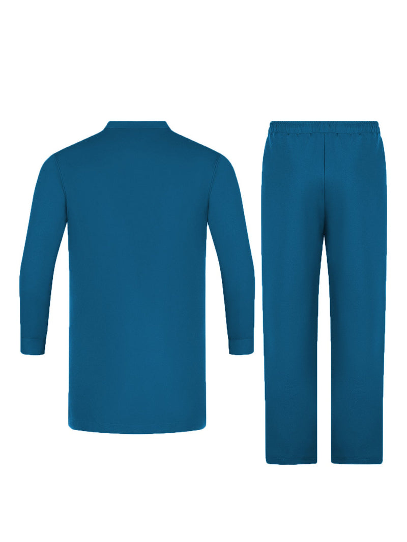 Plus Size Formal Color-blocking Men's Set